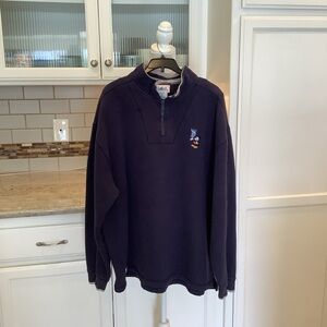 Vintage Disneyland Resort Pullover Mock Neck Size XXL Navy 1/4 Zip